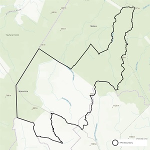 Map showing Bay of Plenty TB management area boundaries