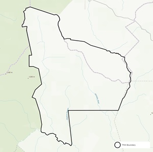 Map showing Taharua TB management area boundaries